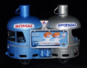 RENAULT 1400 KG BUTAGAZ - PROPAGAZ Bi-Bouteille Caravane Tour de France 1960