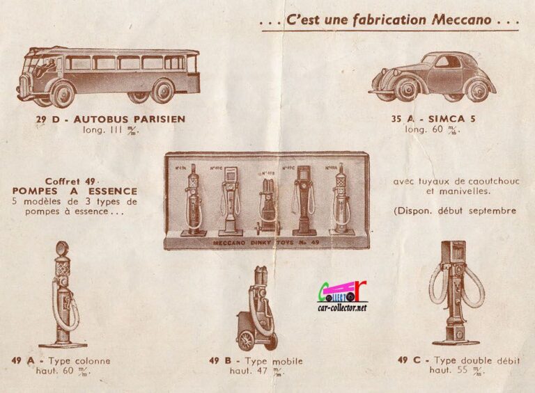 (Extrait) CATALOGUE DINKY TOYS 1949 - CATALOG DINKY 1949 (© car-collector.net)