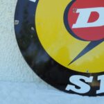 Plaque émaillée DUNLOP (Couleur noire) (© rouleetvintage.net)