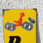 Plaque émaillée Dunlop (rectangulaire/verticale) (© rouleetvintage.net)