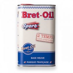 Bidon d'"HUILE MOTO 100% SYNTHÈSE 2 TEMPS" (© bretoil.com)