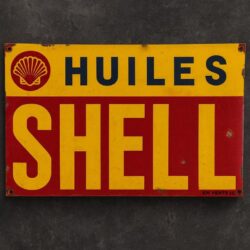 Plaque émaillée Shell vintage (© etsy.com)