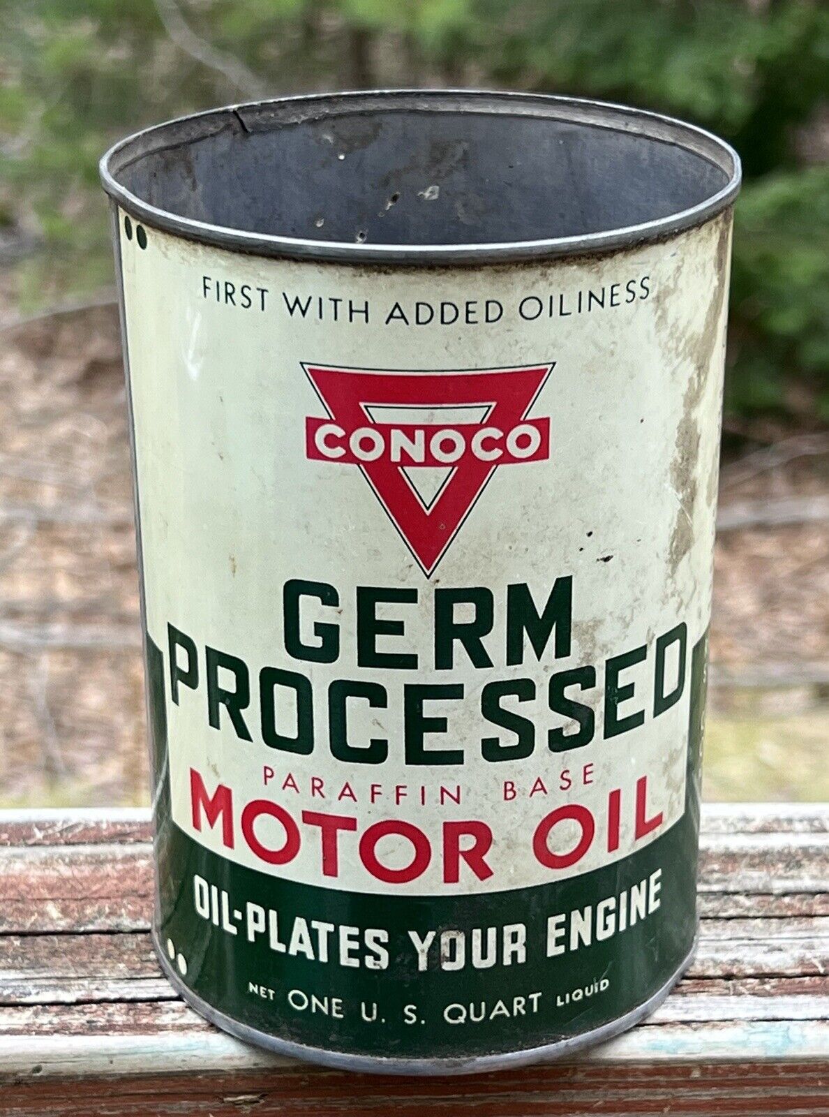 Boite d'huile « Germ processed » par CONOCO (ebay.fr)