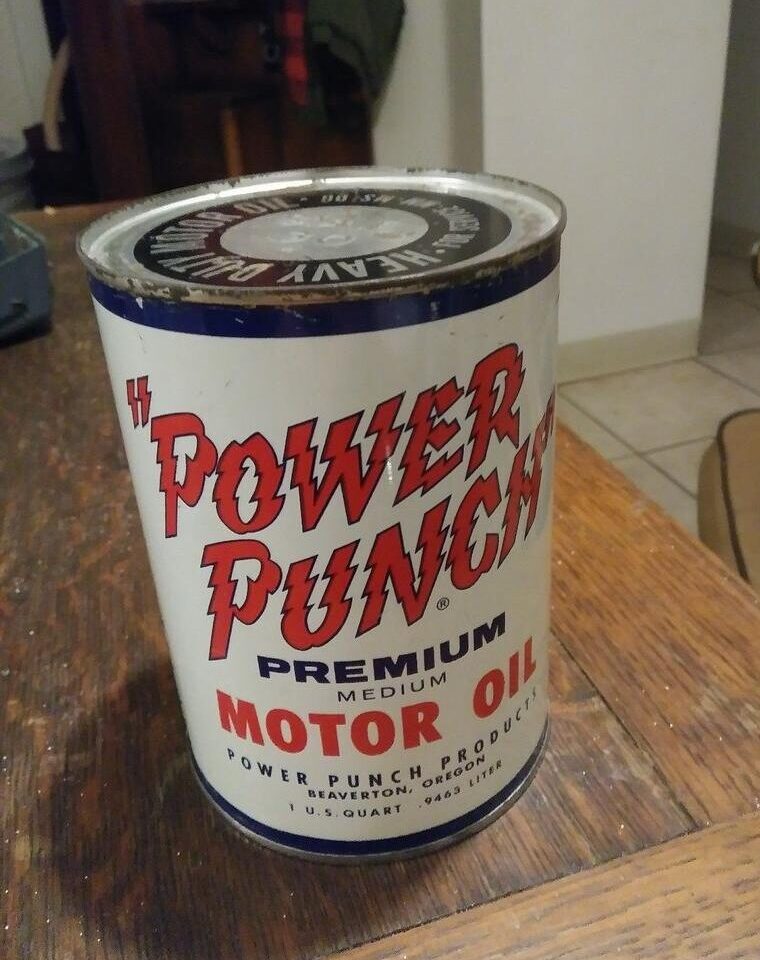 HUILE MOTEUR PREMIUM "POWER PUNCH" SAE 30 (© worthpoint.com)