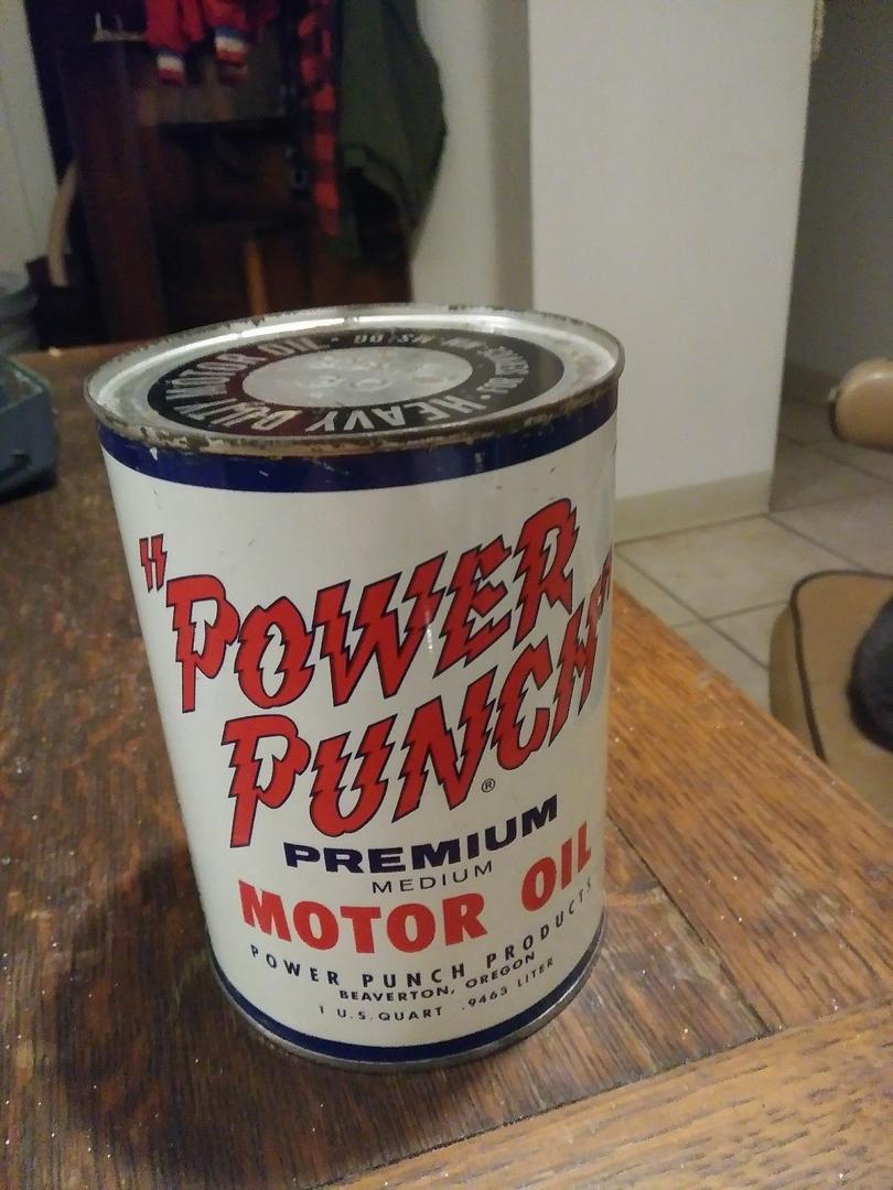 HUILE MOTEUR PREMIUM "POWER PUNCH" SAE 30 (© worthpoint.com)