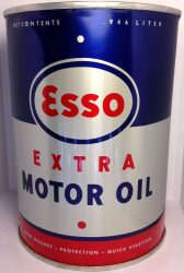 Esso Motor Oil "EXTRA" / bleu (© pinterest.fr)