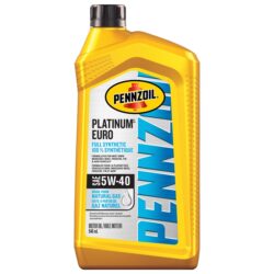 Huile à moteur synthétique Pennzoil Platinum Euro, 5W-40, 946 mL (© canadiantire.ca)