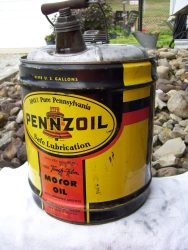 Bidon Penzoil de 5 gallon d'huile (© ebay.com)