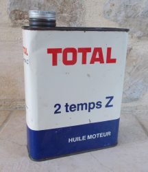 Ancien Bidon d'Huile TOTAL 2 temps Z (© ebay.fr)
