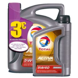 huile moteur Total Activa 9000 5w40 diesel (lot) (© feuvert.fr)