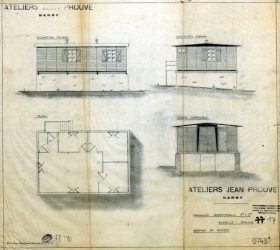 1944 - 1945 - Jean Prouve -Pavillon démontable (© jeanprouve.blogspot.com)