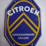 Plaque émaillée Citroën "CONCESSIONNAIRE EXCLUSIF" (© ebay.fr)