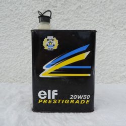 Bidon ELF PRESTIGRADE 20W50 (début années 80) (© rouleetvintage.net)