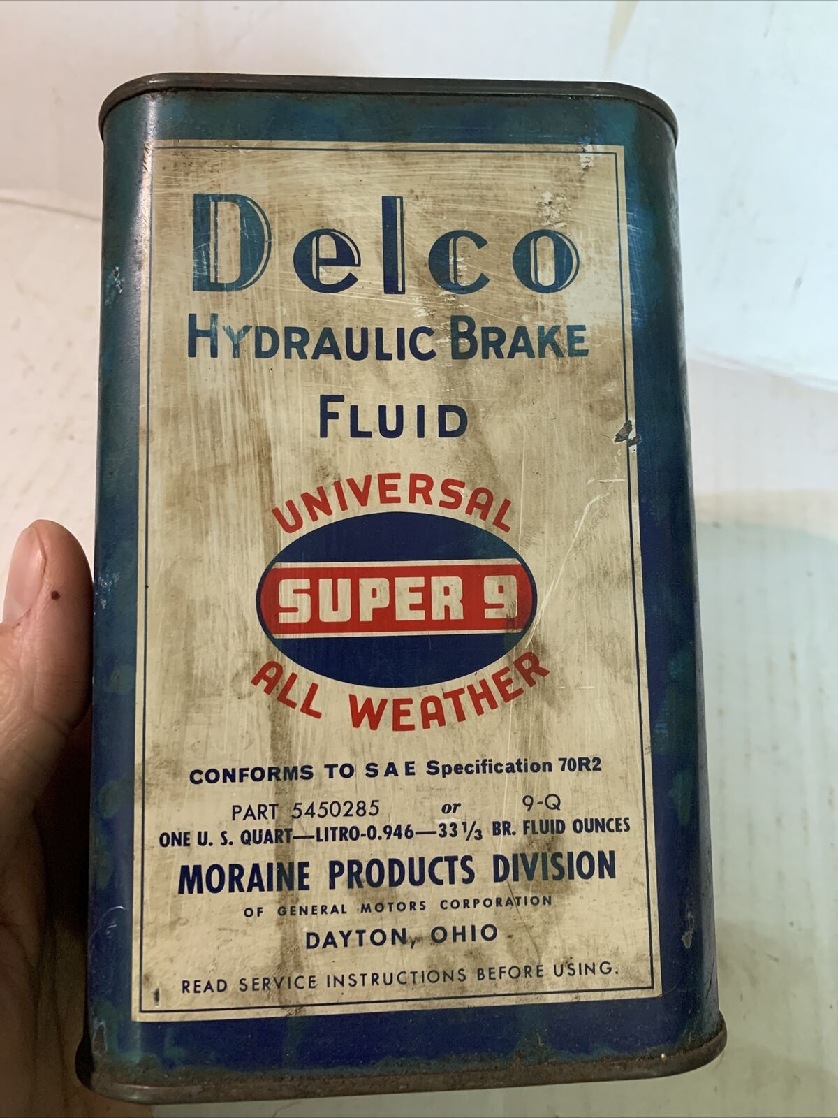 Liquide de frein Delco « super 9 » (© ebay.fr)