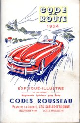 Code de la route 1954 - Codes Rousseau (© rakuten.com)