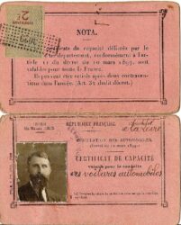 Certificat de capacité de 1922, département de la Loire 2/2 (© Wikipédia)