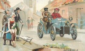 Illustration : 10 mars 1899 : décret réglementant la circulation automobile (© .france-pittoresque.com)