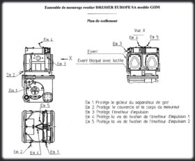 Plan de scellement hydraulique - GHM, DRESSER - 99.00.452.008.1