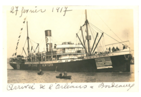 27 fevrier 1917 : arrivé de l’Orléans à Bordeau