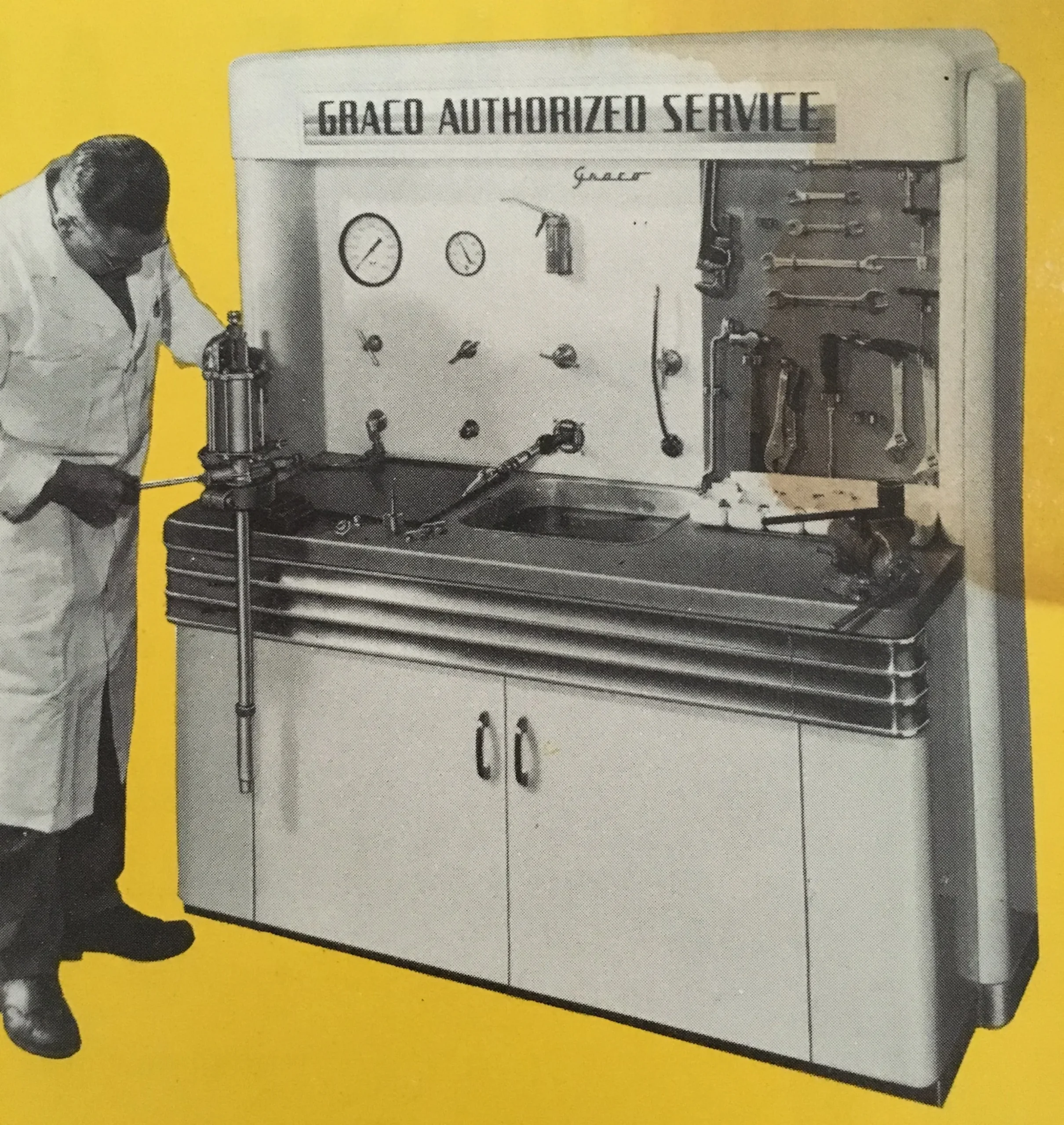 Illustration : établi Graco (© servicemerchandisers.com)