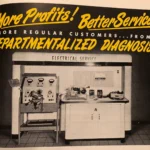 Publicité pour établie "ELECTRICAL SERVICE" 1950 (© servicemerchandisers.com)