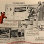 Publicité pour le meuble Bear Telaliner de 1955 (© servicemerchandisers.com)