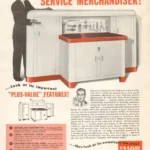 Annonce pour un établie Kent-Moore, 1950 (© servicemerchandisers.com)